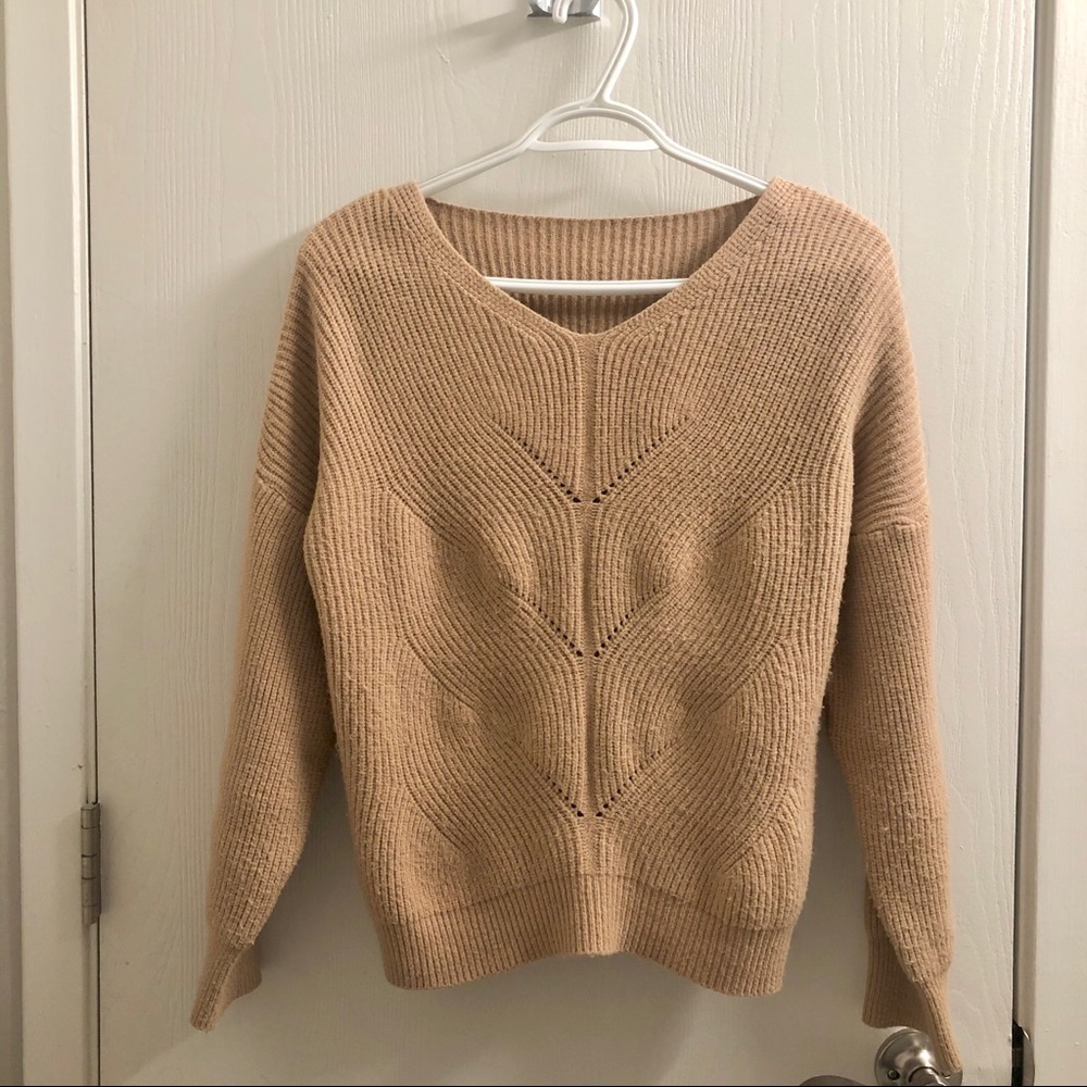 Shein womens beige v-neck sweater